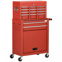 Durhand 6-drawer Lockable Tool Chest Rolling Workshop Tool Organizer