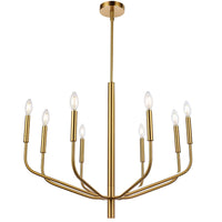 Dainolite Eleanor 8 Light Chandelier Aged Brass Lamp