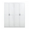 Hopkins Modern 30\" Storage Cabinet in White (7-Shelf) - Set of 2 Armoire