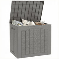 Outsunny 30 Gallon Outdoor Deck Box, Waterproof and UV Resistant Patio Box