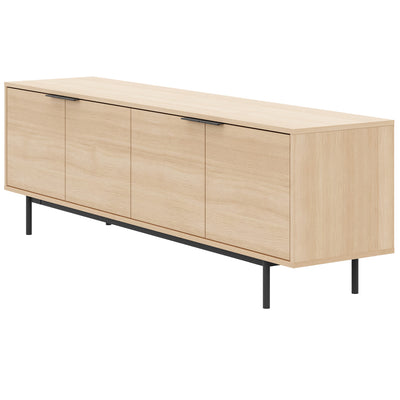 Nordika Hamilton 70" TV Stand with 4 Storage Cabinets - Natural Blonde Oak | Meuble pour téléviseur Hamilton de Nordika de 70 po avec 4 armoires de rangement - chêne blond naturel