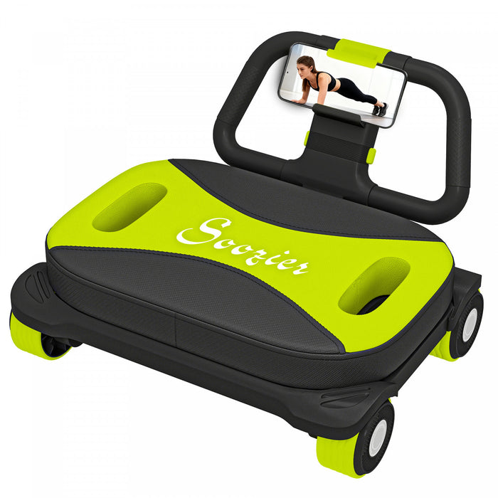Soozier Ab Wheel Roller, Automatic Rebound Abdominal Wheel for Home Gym