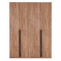 Lee Modern 2-Piece Wardrobe Closet in Golden Brown Armoire