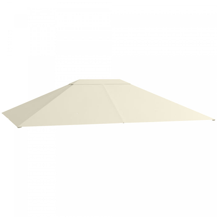 Outsunny 10' x 13' Gazebo Canopy Replacement Gazebo Roof Cover, Cream White
