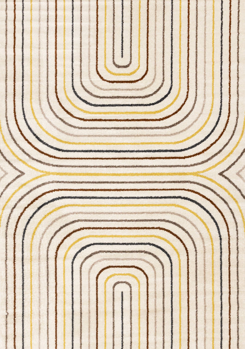 Marley Multi-Colour Double Rainbow Area Rug - 5'3\" x 7'7\"