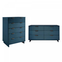 Granville Modern 2-Piece Dresser Set in Midnight Blue 
