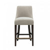 Beever Modern Wood Chenille Counter Stool in Taupe