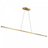 Dainolite Array LED Horizontal Pendant 30w 48\" Aged Brass Finish White Acrylic Diffuser Lamp