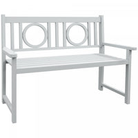 Outsunny 2-seat Wood Garden Bench Grey