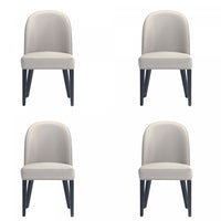 Hillman Modern Wood Upholstered Dining Chair in Light Gray - Set of 4