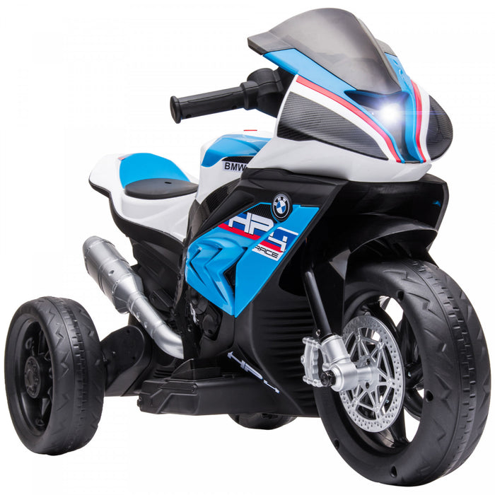 Aosom Kids Electric Powered Ride-On Motorcycle Toy 3-wheels 6v Battery Powered Motorbike With Music For 18 - 60 Months Old Girls And Boys, Blue