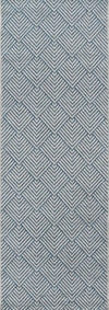 Laura Contemporary 2'0\" x 10'0\" Runner Rug in Blue Indoor Area Rug