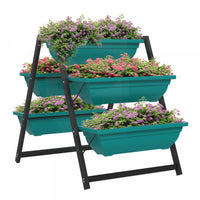 Outsunny 3-tier Vertical Raised Garden Bed With 5 Planter Boxes, Outdoor Plant Stand Grow Container