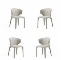 Conrad Mid-Century Modern Upholstered Dining Chair in Wheat - Set of 4 