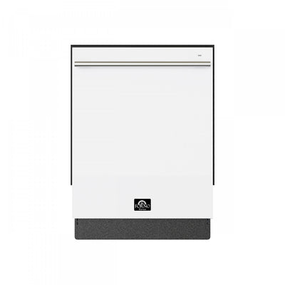 Forno Romano 24 in. Built-In Tall Tub Dishwasher in White, Top Control, 52 dBA - FDWBI8035-24WHT | Lave-vaisselle encastrable Romano de 24 po, blanc, commandes sur le dessus, 52 dBA – FDWBI8035-24WHT