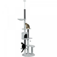Pawhut Floor To Ceiling Cat Tree For Large Cats, 89