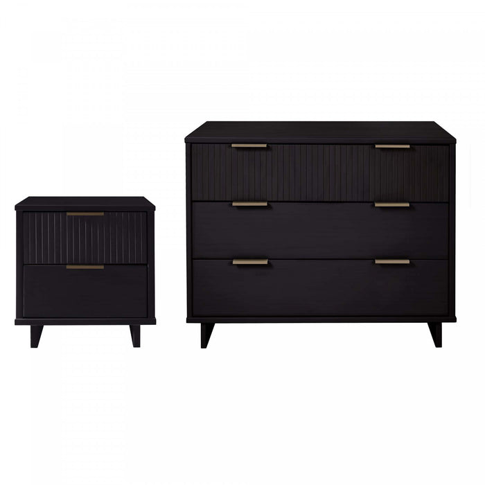 Granville Modern 2-Piece Dresser Set in Black