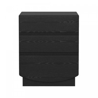 Ardea Contemporary 20" Nightstand in Black (3-Drawer) | Table de nuit contemporaine Ardea 20" en noir (3 tiroirs)