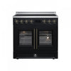 Forno Torino French Door 36 Inch Black Induction Range, 5.36 cu.ft. - FFSIN0950-36BLK Electric Range | Cuisiniere a induction Torino de 36 po avec portes francaises, noire, 5,36 pi³ - FFSIN0950-36BLK