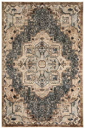 Esmira Traditional Blue Washable Rug 8'0