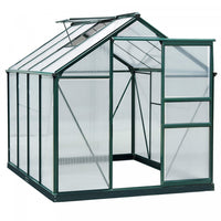 Outsunny 6.2' X 8.3' X 6.6' Clear Polycarbonate Greenhouse Large Walk-in Green House Garden Plants G