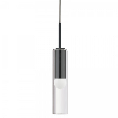 Dainolite Palmer 1 Light Pendant Matte Black Clear Glass Lamp|Luminaire suspendu Palmer de Dainolite en verre transparent, avec fini noir mat et 1 ampoule