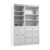 Bestar Versatile 61 W Closet Organizer System with Doors - White