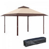 Outsunny 13' X 13' Outdoor Pop-up Party Tent Canopy With Top Vent, Khaki