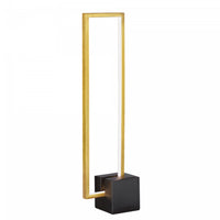 Dainolite Florence LED Table Lamp 22w Aged Brass Finish Matte Black Concrete Base