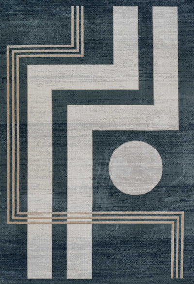 Erisa Contemporary 5'1" x 7'7" Area Rug in Blue Indoor Area Rug | Tapis Contemporain Erisa 5'1" x 7'7" en Bleu