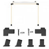 Outsunny Pergola Brackets, 15° Slanted Roof Pergola Bracket Kit, Black