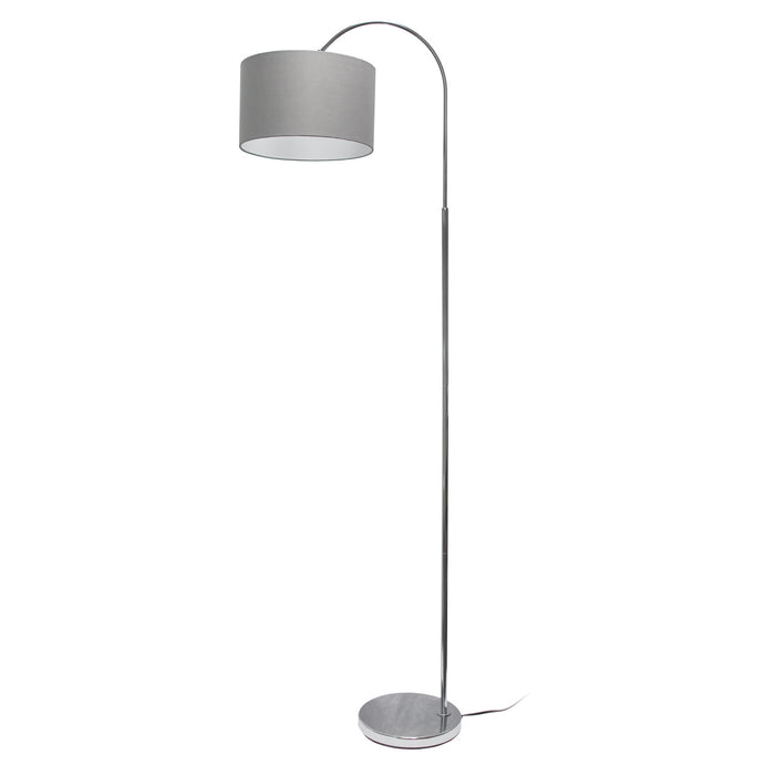 Arries Modern Arched Floor Lamp, Brushed Nickel &Silver, 66\"
