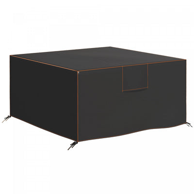 Outsunny Patio Furniture Cover Waterproof, 55.1" x 55.1" x 28.1", Black