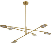 Dainolite Cari 6 Light Chandelier 6.5w Aged Brass Lamp
