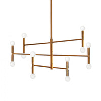 Dainolite Ava 12 Light Chandelier Medium Vintage Bronze Finish Lamp