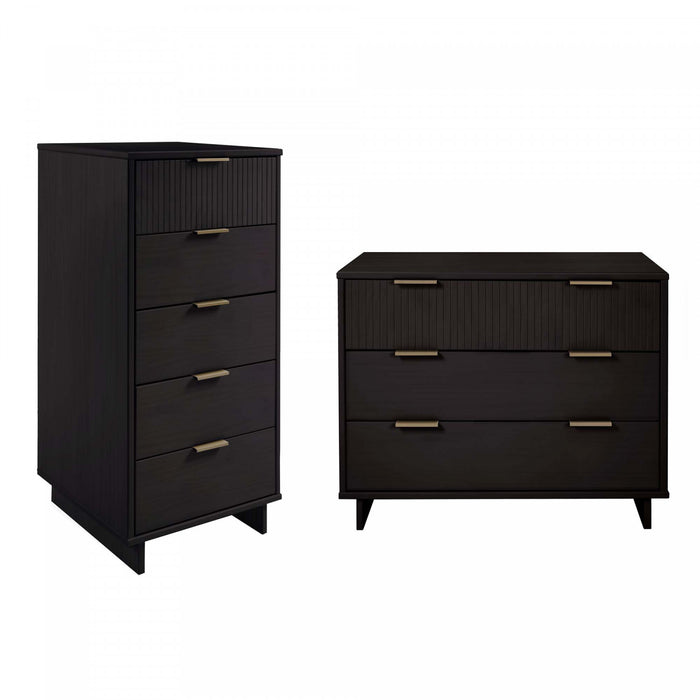 Granville Modern 2-Piece Dresser Set in Black