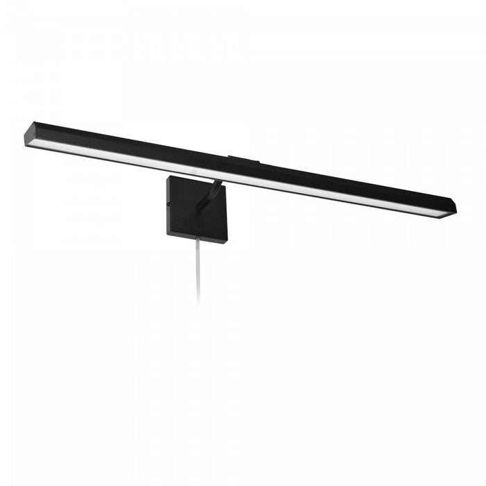 Dainolite Leonardo 32\" Picture Light 40w Matte Black With Frosted Glass Diffuser Lamp