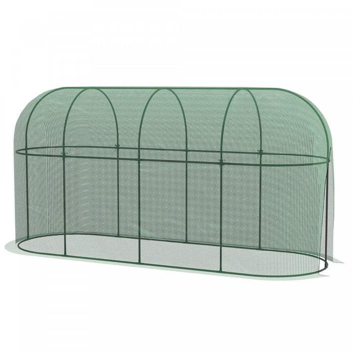 Outsunny 9.8' X 3.3' Plant Protector Tent, Crop Cage With Ground Stakes