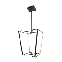 Dainolite Curant Chandelier 48w Matte Black White Silicone Diffuser Lamp
