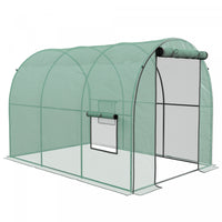 Outsunny Tunnel Greenhouse With Roll-up Door And Windows, 6.6'x10'x6.6'