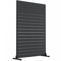 Outsunny Outdoor Privacy Screen, HDPE Decorative Screen Panel, Black
