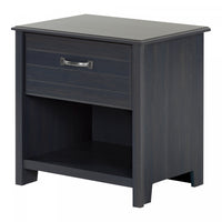 Ulysses 1-drawer Nightstand - End Table With Storage - Blueberry 