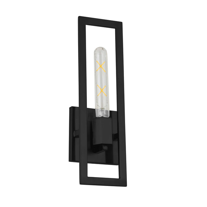 Dainolite Wisteria 1 Light Wall Sconce Matte Black Lamp
