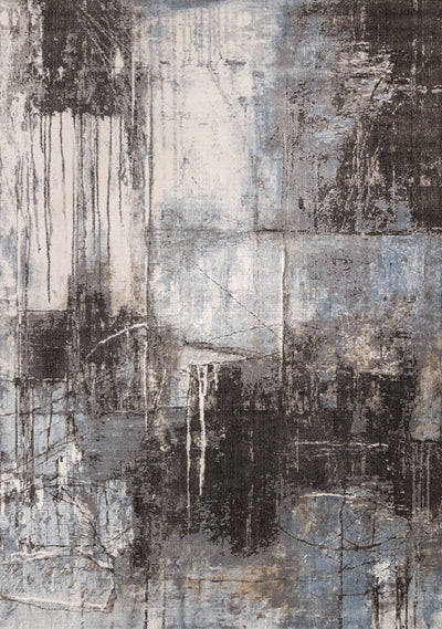 Hadley Grey Taupe Blue Distressed Design Rug, 7'10" x 10'6" Indoor Area Rug | Tapis Hadley au design decolore bleu gris taupe, 7'10" x 10'6"