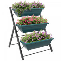 Outsunny 3-tier Vertical Raised Garden Bed With 3 Planter Boxes, Outdoor Plant Stand Grow Container 