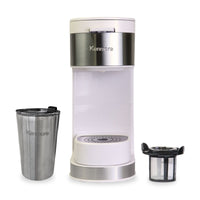 Kenmore Single Serve Coffee Maker with Travel Mug – White - KKCMKCM-W