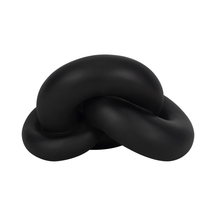 9\" Resin Knot Decor - Black