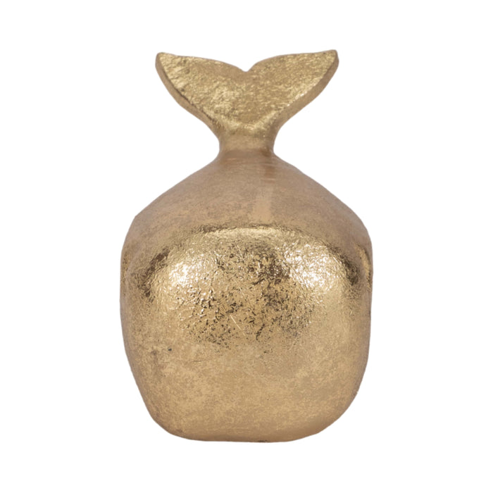 8\" Whale Tabletop Decor - Gold