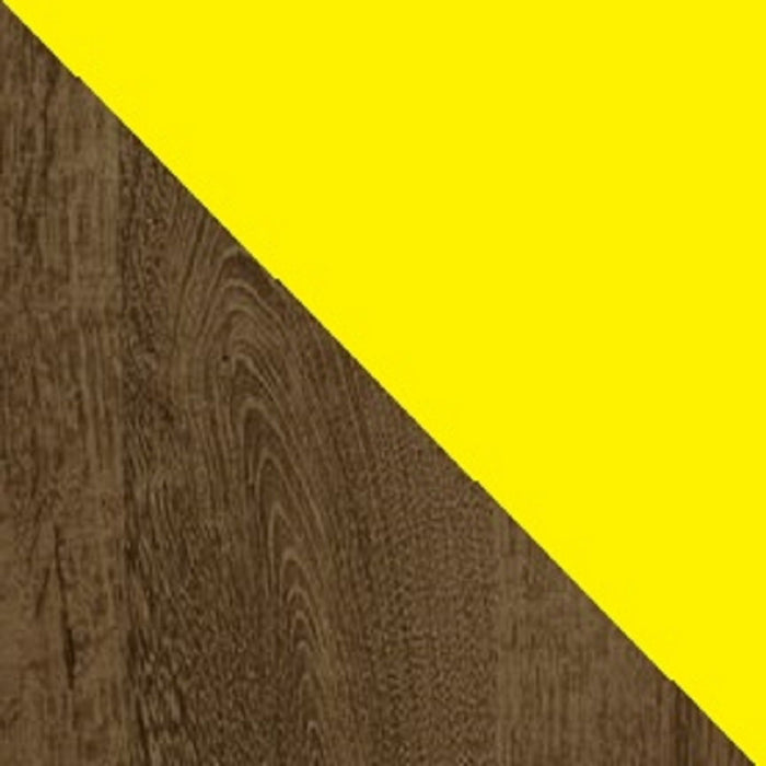 Manhattan Comfort Liberty 42.52\" Mid-Century Modern TV Stand with 2 Shelves & 1 Door - Rustic Brown & White