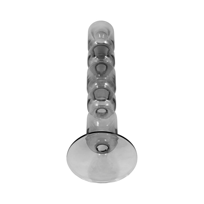 12\" Mixed Bubble Taper Candleholder - Black